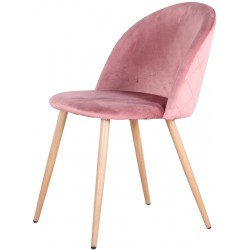 Sedia - Poltrona in velluto morbido rosa