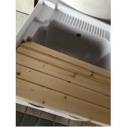 Lavatoio in legno BIANCO varie misure 