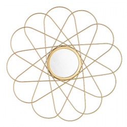 Specchio Fiore Dorato 53 Cm