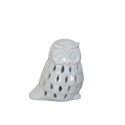Gufo Con Led Bianco 13x17 Cm