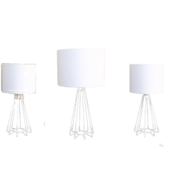 Lampada piramide bianco 52x28 Cm