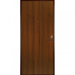 Porta blindata a cilindro europeo , noce nazionale  ( luce netta 80cm )