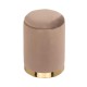 Pouf in velluto porta-oggetti cappuccino 