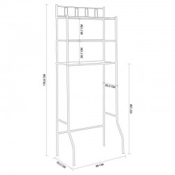 Scaffale sopralavatrice 3 ripiani bianco 