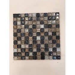 Mosaico su rete STIRPE NERO - 30x30 Cm